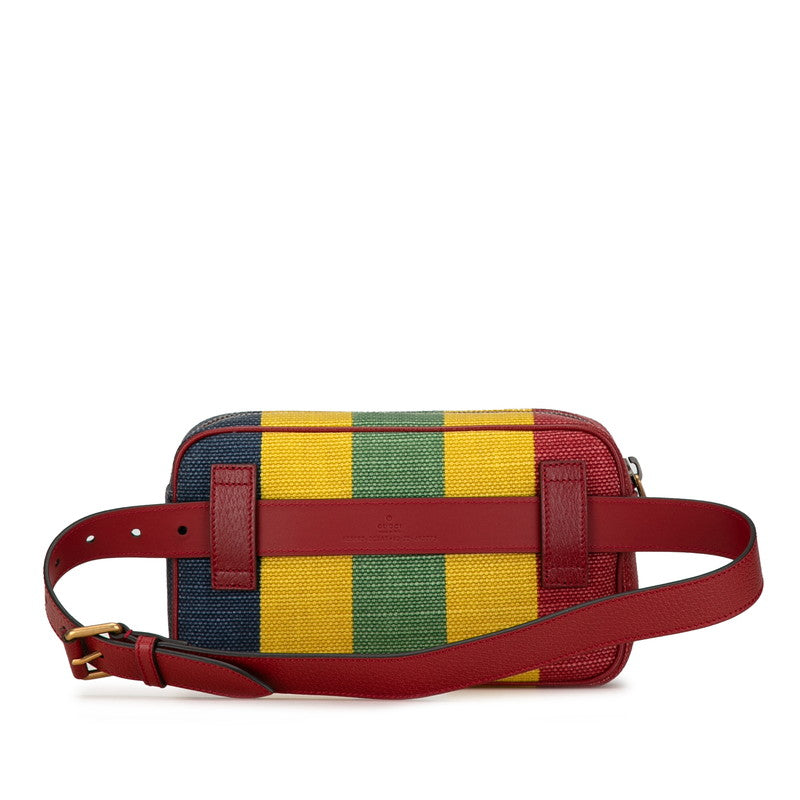 Gucci Canvas Leather Waist Bag 625895