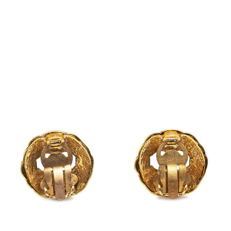 Chanel Vintage Coco Mark Earrings Gold