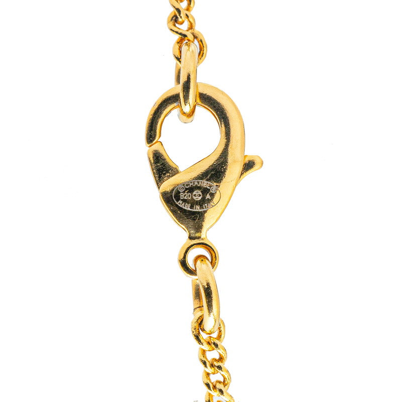 Chanel Logo Coco Mark Necklace Gold Plated