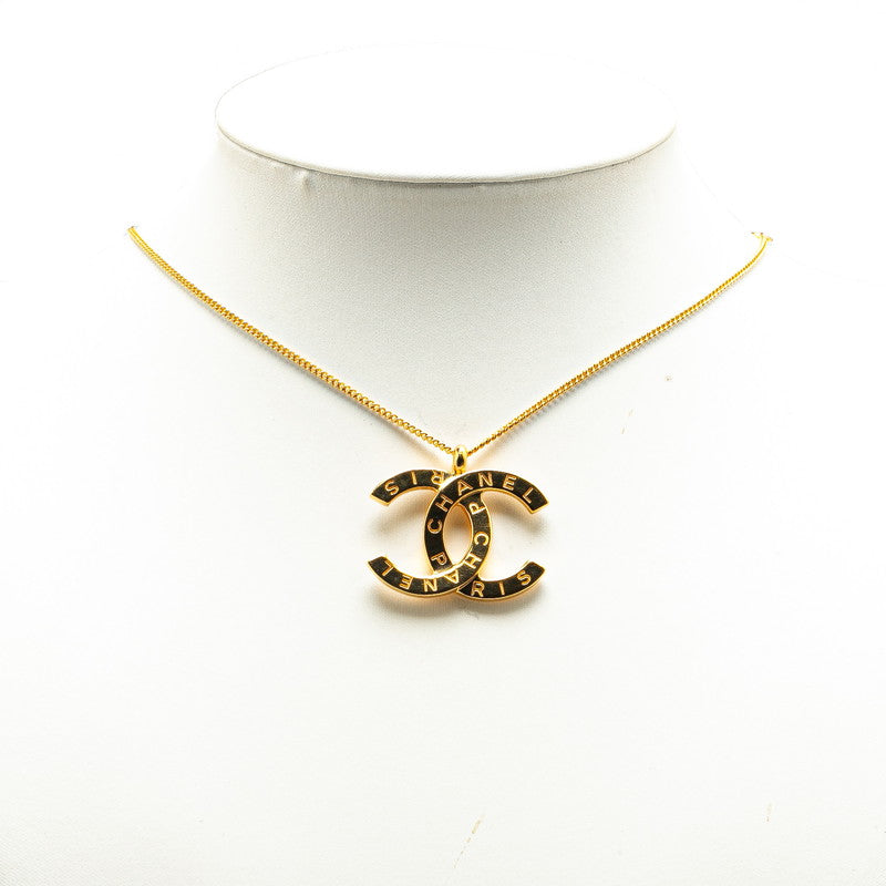 Chanel Logo Coco Mark Necklace Gold Plated