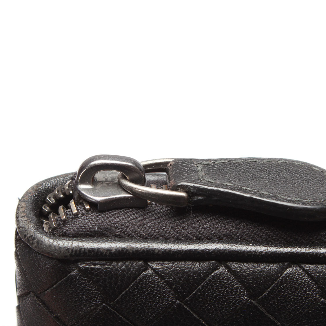 Intrecciato Leather Zip Wallet
