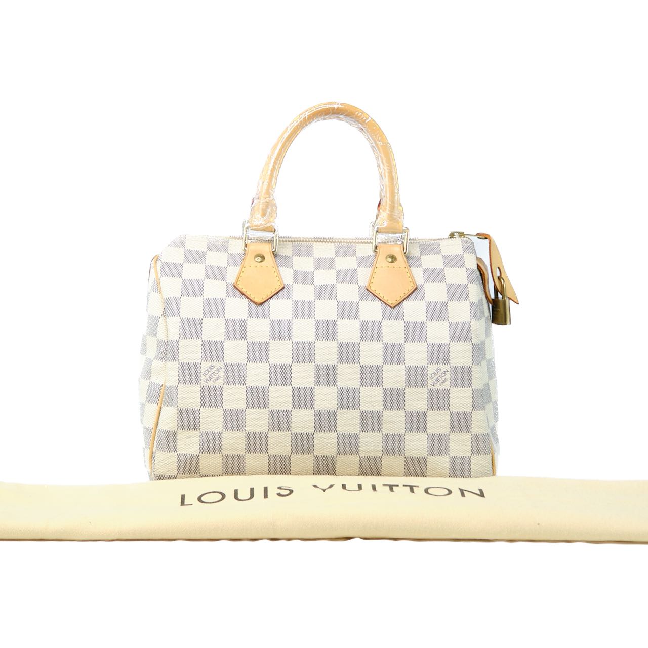 Louis Vuitton Damier Azur Speedy 25 Canvas Handbag in Very Good Condition