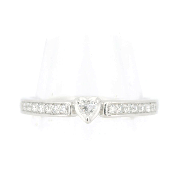 4℃ Pt950 Diamond Heart Ring