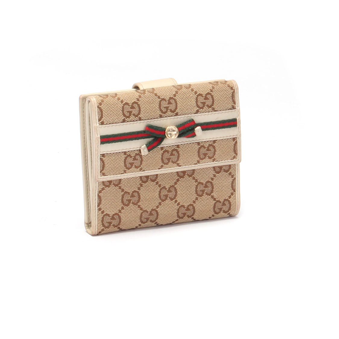 GG Canvas Sherry Double Wallet 256997