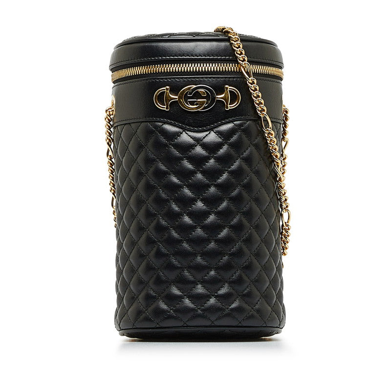 Gucci Horsebit Zumi Quilted Leather Chain Shoulder Bucket Bag