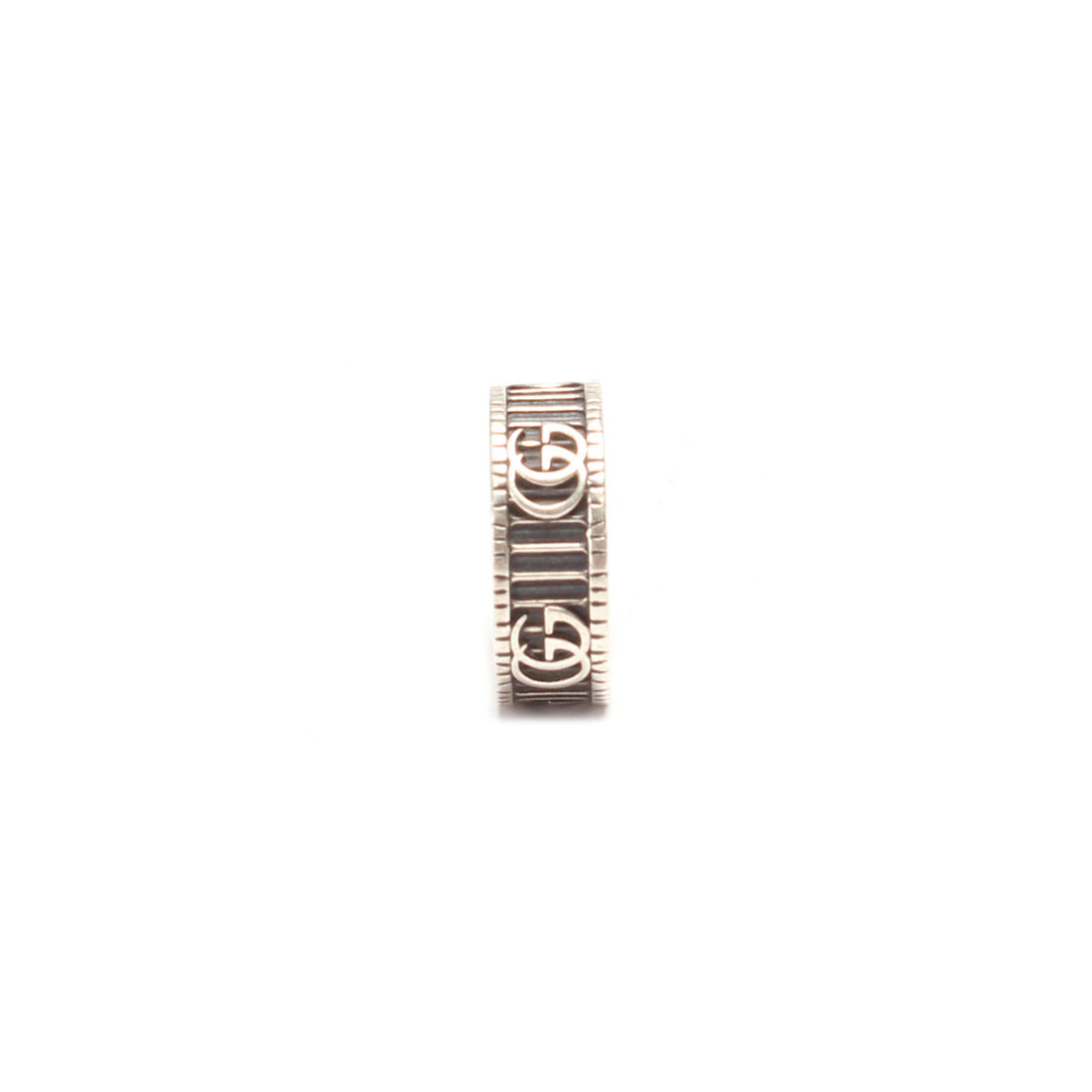 Gucci GG Band Ring Metal Ring in Great Condition