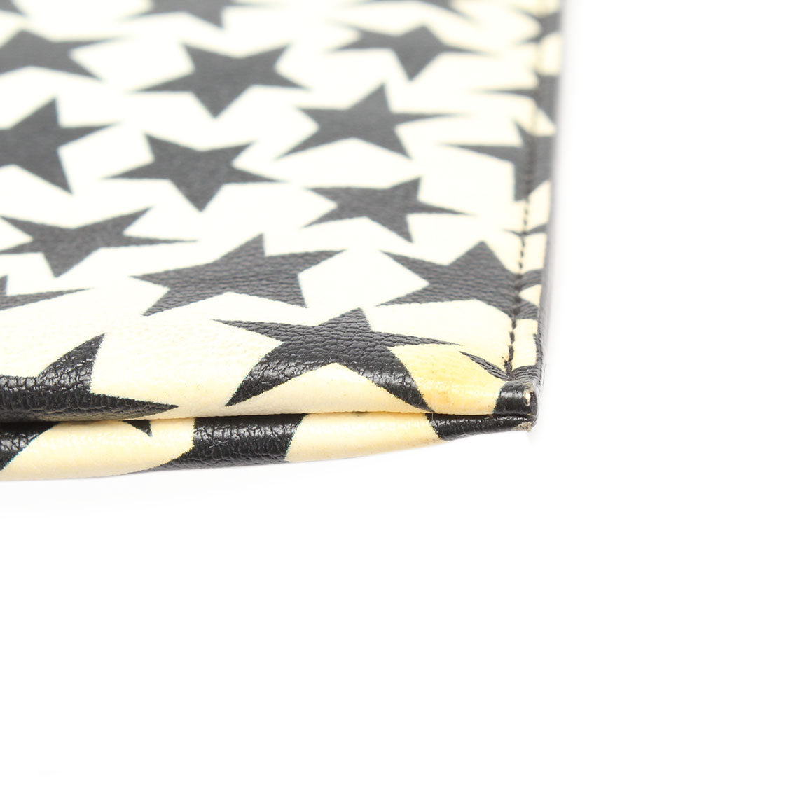 Star Print Leather Clutch