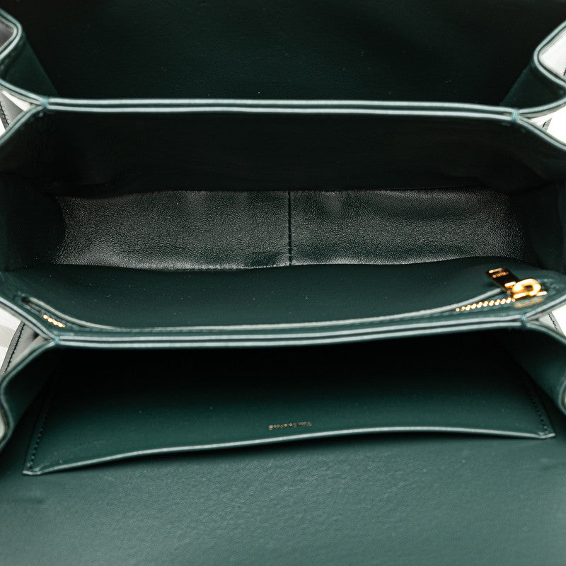 Celine Triomphe Classic Leather Shoulder Bag Green