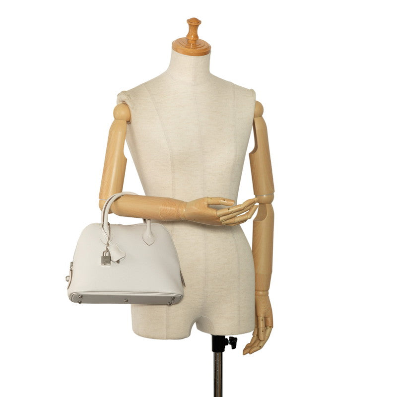 Hermes Bolide 1923 25 Handbag White Epsom Leather in Great Condition