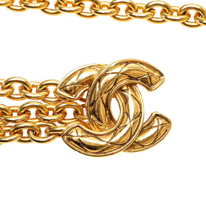 Chanel Matelasse Coco Mark Chain Belt Gold