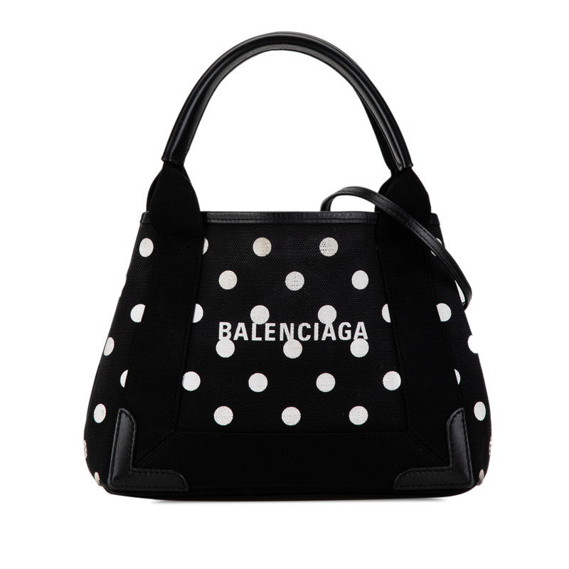 Balenciaga Dot Navy Cabas XS Handbag 2WAY