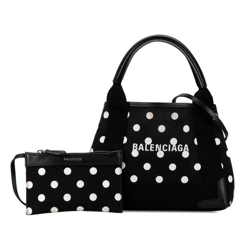 Balenciaga Dot Navy Cabas XS Handbag 2WAY