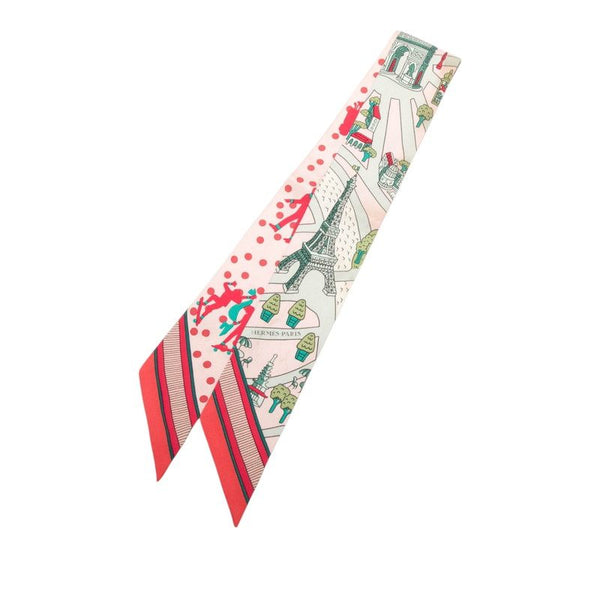HERMES Les Nouveaux Amoureux de Paris Silk Scarf