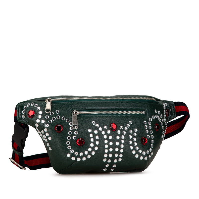 Gucci Leather Bijou Stone Waist Bag 484683