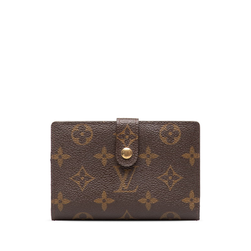 Louis Vuitton Monogram Bifold Wallet M61663 Brown PVC Leather in Very Good Condition