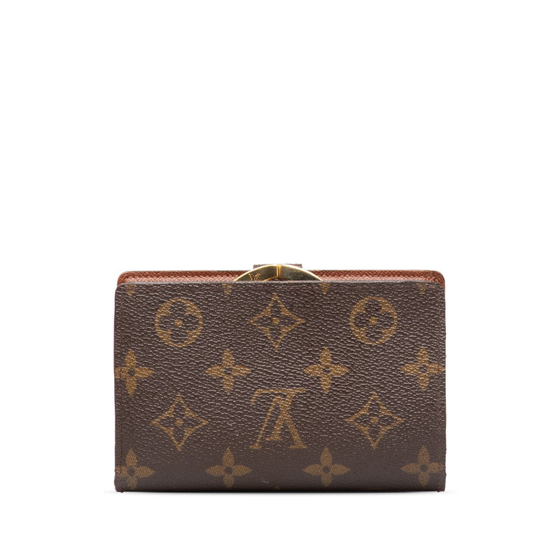 Louis Vuitton Monogram Bifold Wallet M61663 Brown PVC Leather