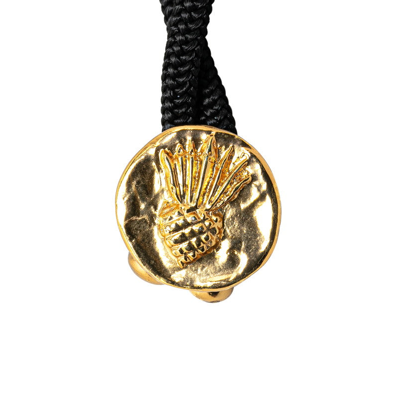 Yves Saint Laurent Medal Pineapple Necklace Gold