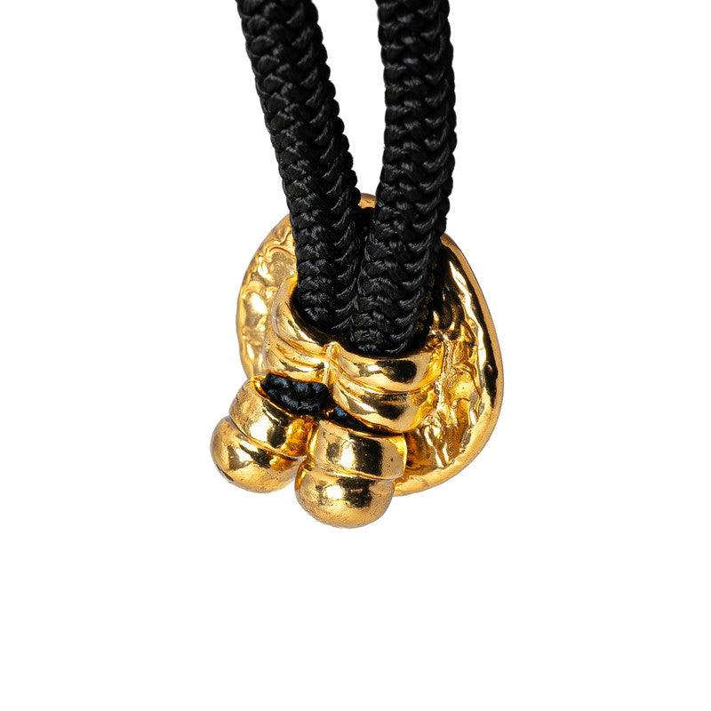 Yves Saint Laurent Medal Pineapple Necklace Gold