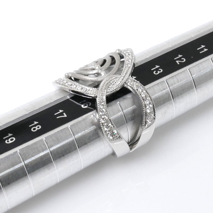 K18WG Diamond Ring 0.40ct White Gold