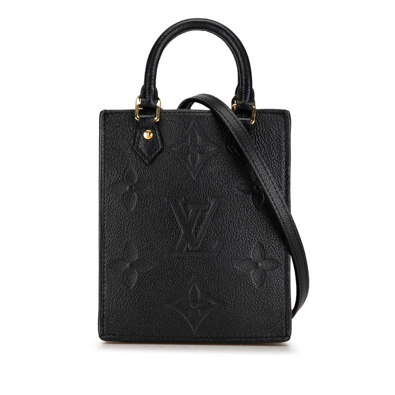 Louis Vuitton Monogram Empreinte Petit Sac Plat Leather Handbag M81417 in Very Good Condition