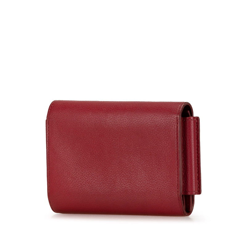 Hermes Passant Compact Bifold Wallet Red