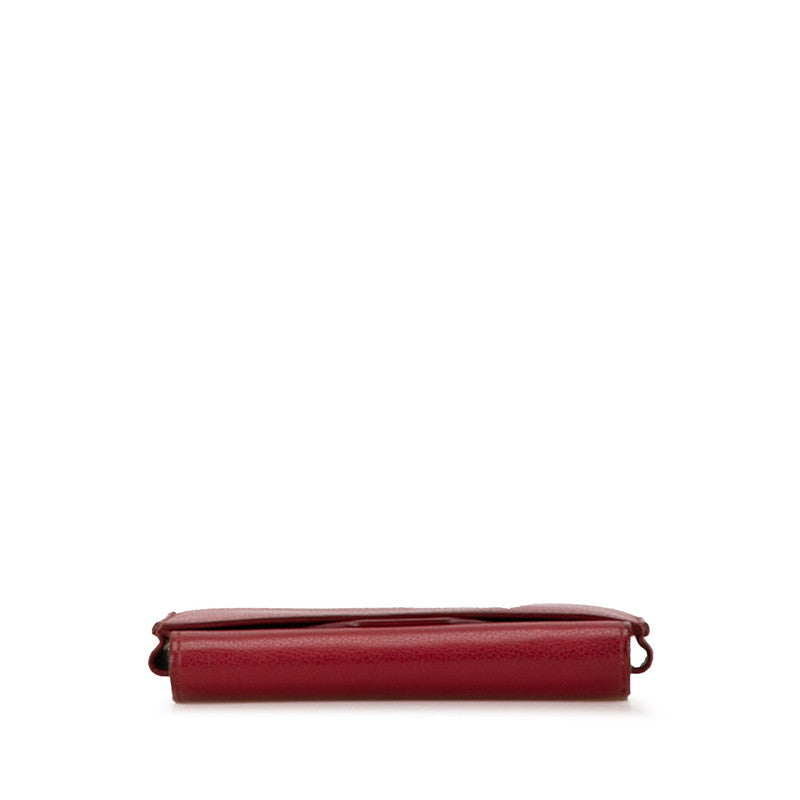 Hermes Passant Compact Bifold Wallet Red