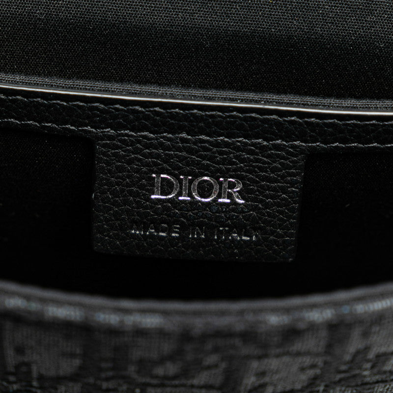 Dior Trotter Saddle Canvas Leather Shoulder Bag