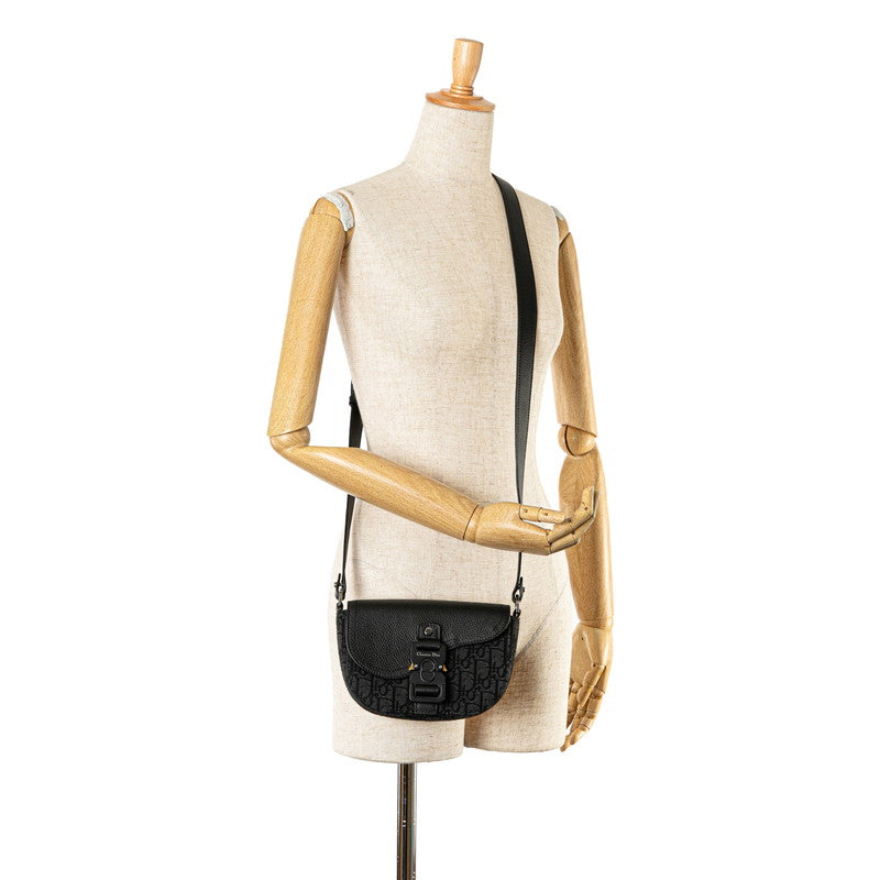 Dior Trotter Saddle Canvas Leather Shoulder Bag