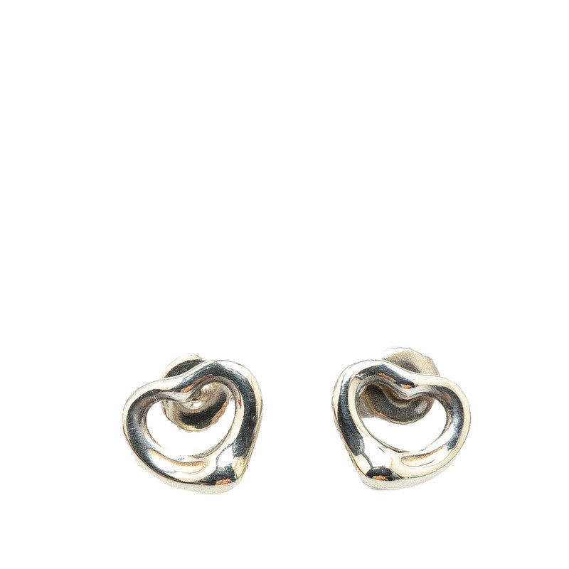 Tiffany & Co Open Heart Earrings Silver