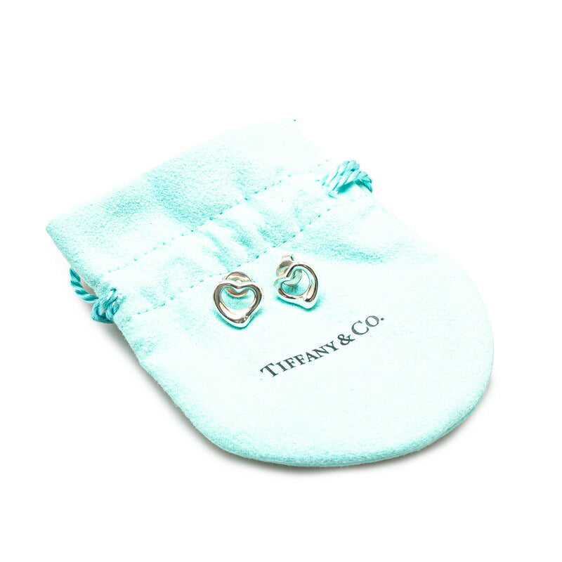 Tiffany & Co Open Heart Earrings Silver