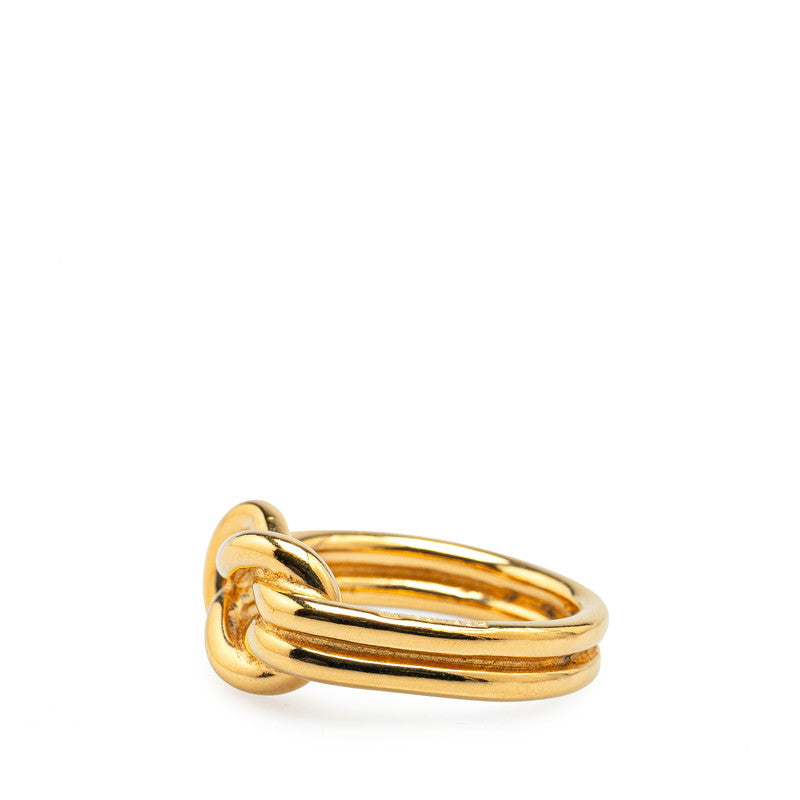 Hermes Gold Plated Scarf Ring