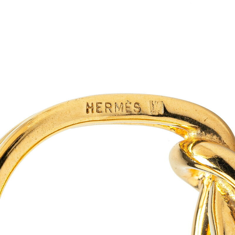 Hermes Gold Plated Scarf Ring