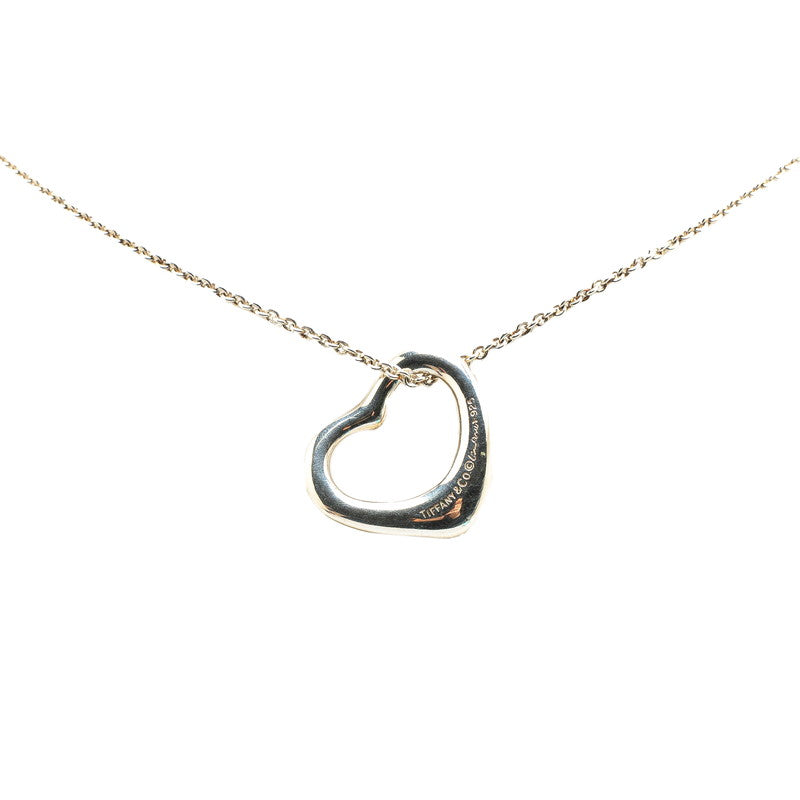 Tiffany & Co Open Heart Large Necklace Silver