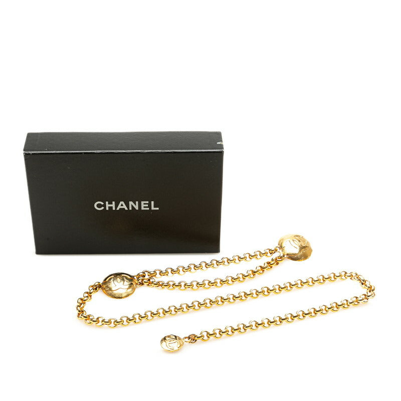 Chanel Coco Mark Round Chain Belt Gold