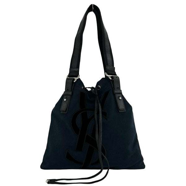Yves Saint Laurent Canvas Leather Velour Handbag