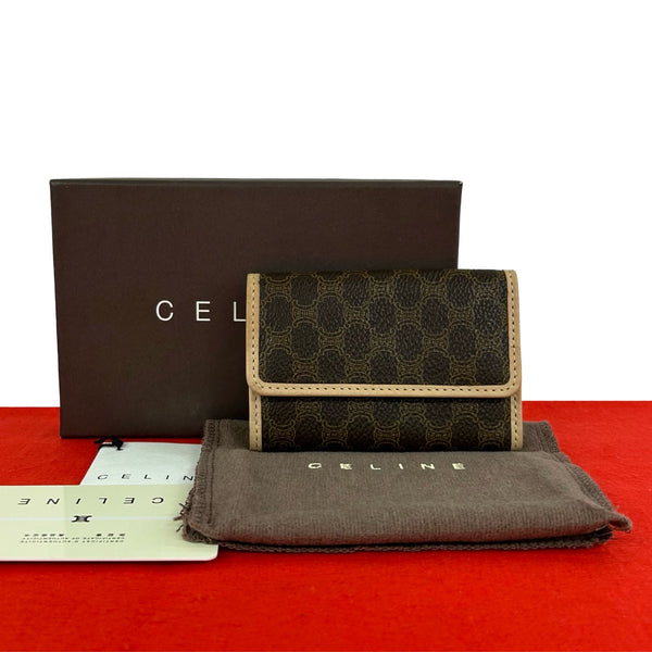 CELINE Macadam Triomphe Leather Key Case