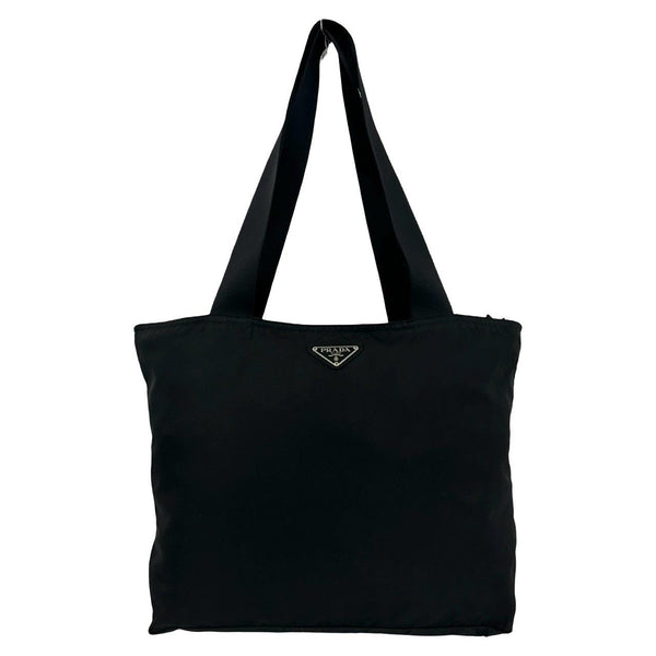 Prada Nylon Leather Tote Bag
