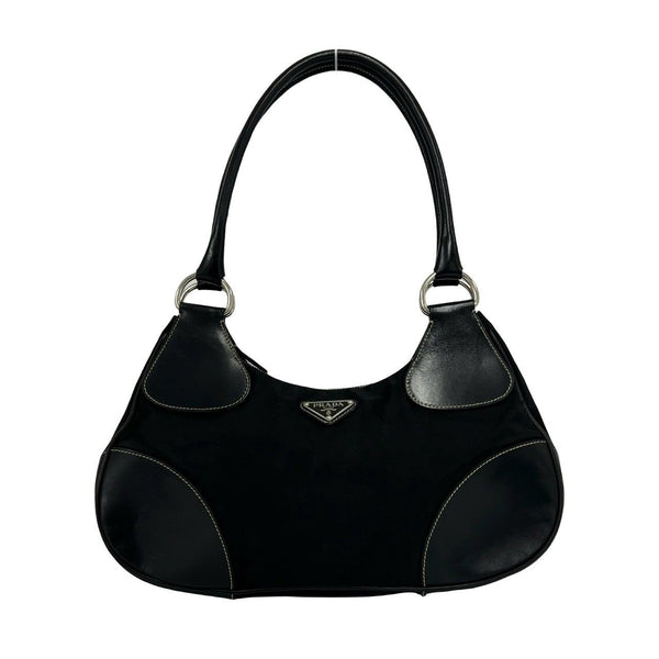 Prada Nylon Leather Shoulder Bag