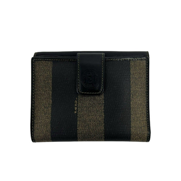 Fendi Pequin Leather Wallet