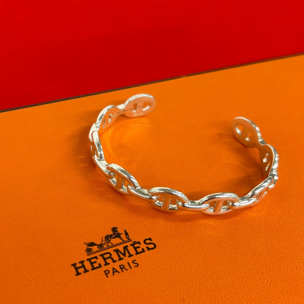 Hermes Enchaine Silver Bracelet