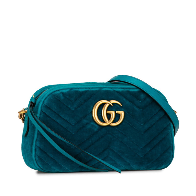 Gucci GG Marmont Velvet Chain Shoulder Bag 447632 in Great Condition