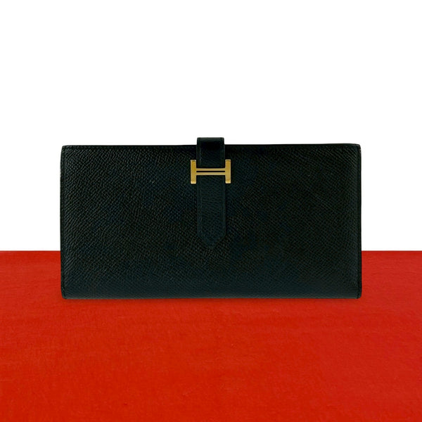 Hermes Bearn Soufflet Veauepsom Long Wallet