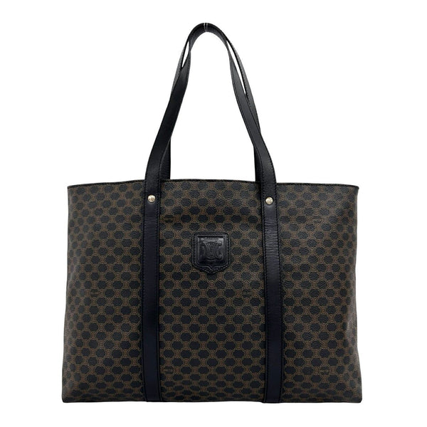 Celine Macadam Triomphe Leather PVC Tote Bag