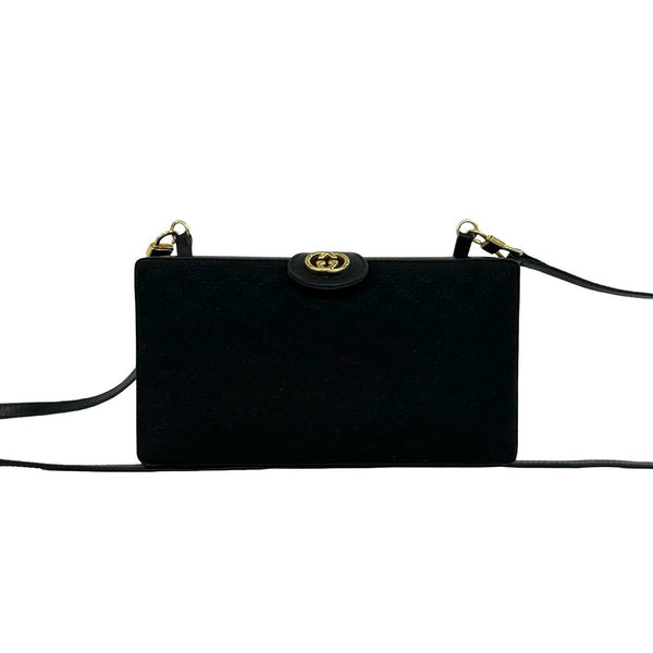 Gucci Micro GG Interlocking G Canvas Leather Shoulder Bag
