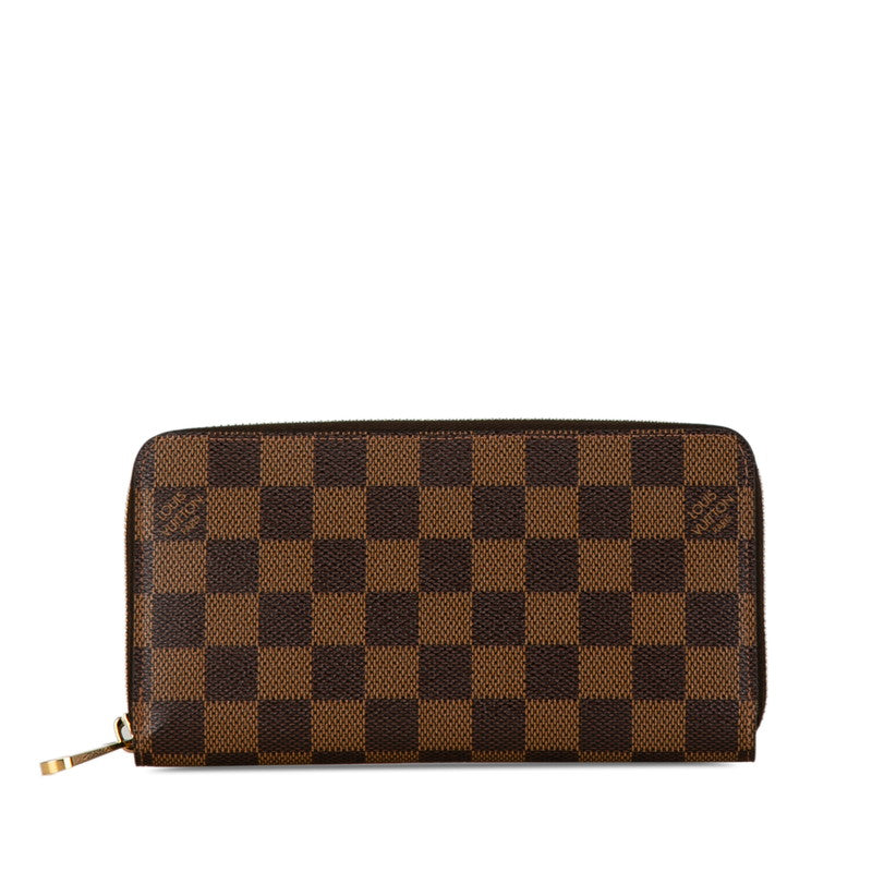 Louis Vuitton Damier Zippy Wallet N60015 Brown PVC