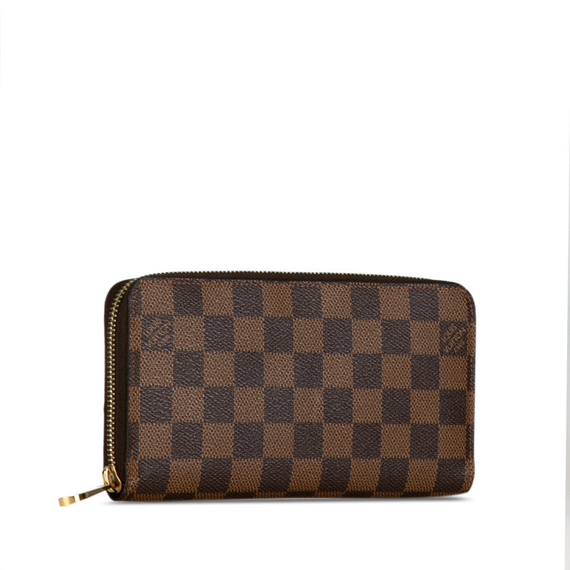 Louis Vuitton Damier Zippy Wallet N60015 Brown PVC in Great Condition