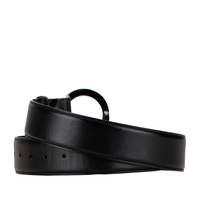 Bvlgari B-Zero1 Leather Belt Black Silver