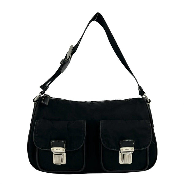 Prada Leather Nylon Shoulder Bag