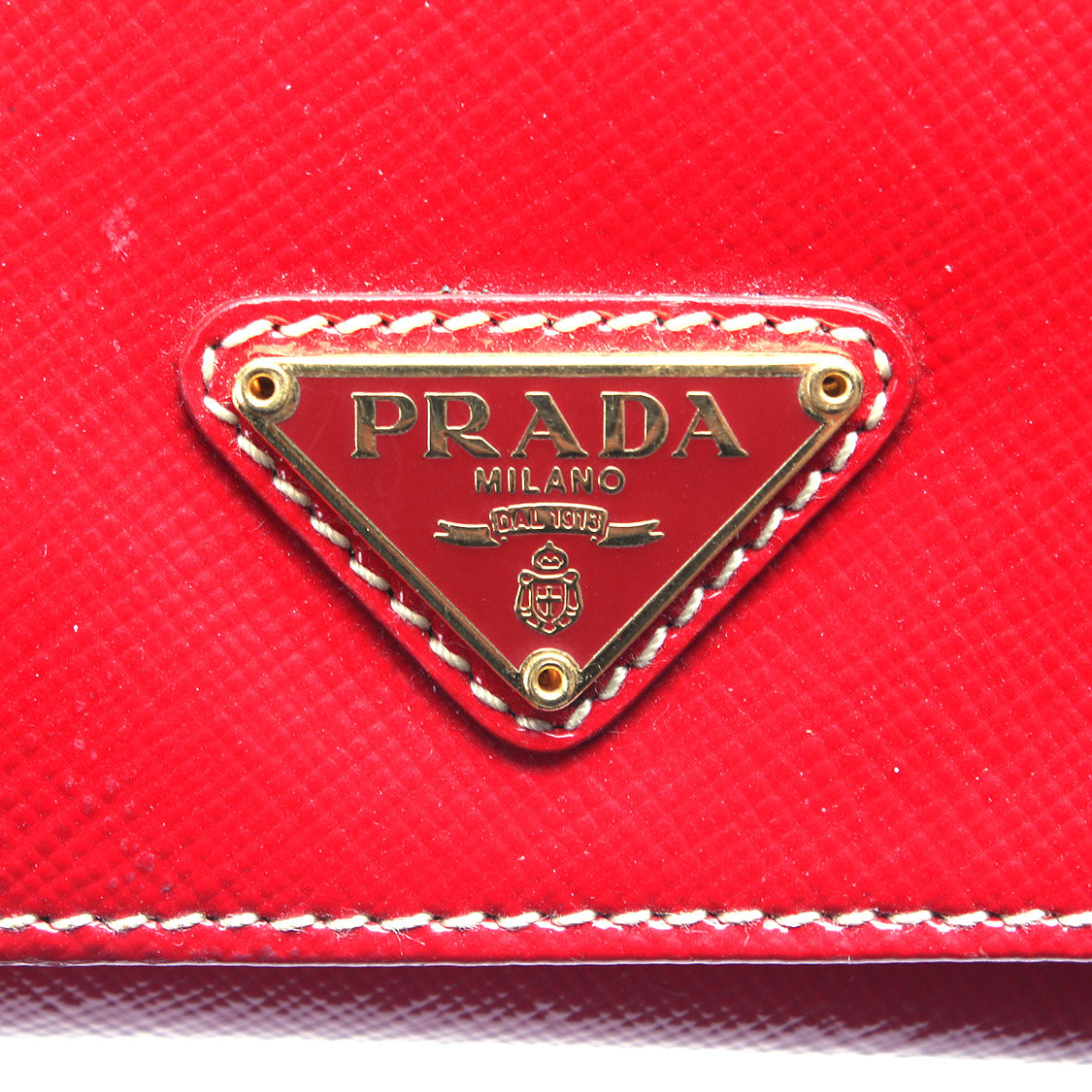 Prada Saffiano Leather Flap Wallet Leather Long Wallet in Very Good Condition