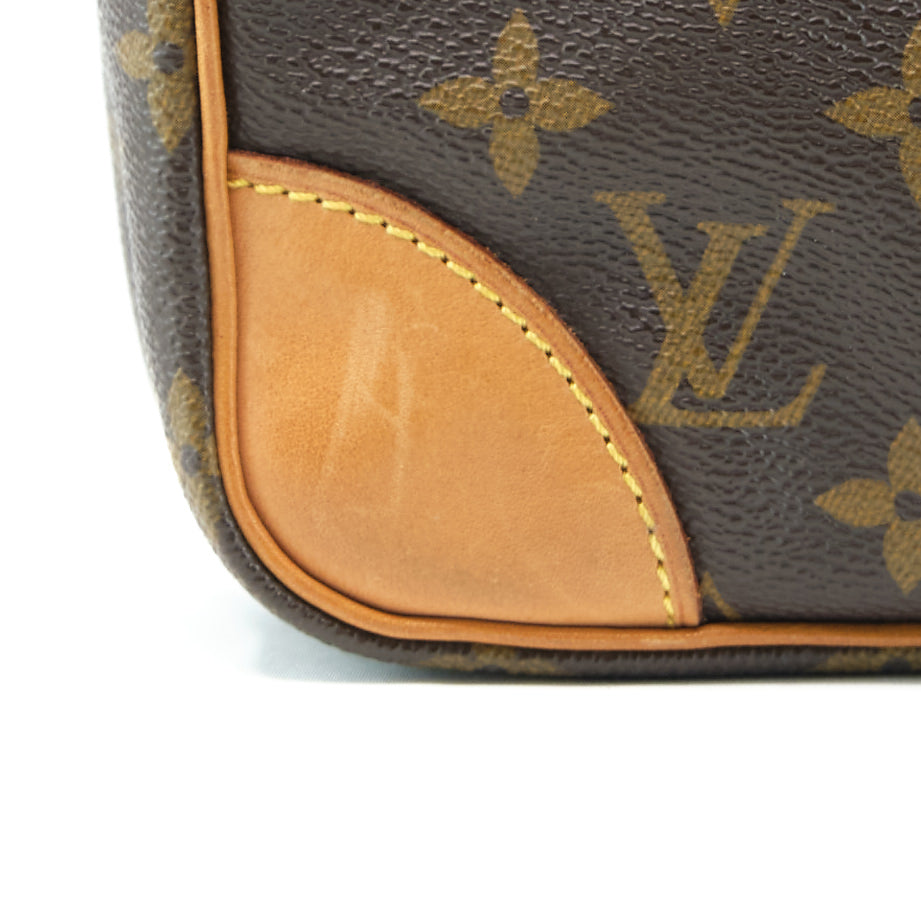 Louis Vuitton Monogram Marly Dragonne PM Canvas Clutch Bag in Very Good Condition